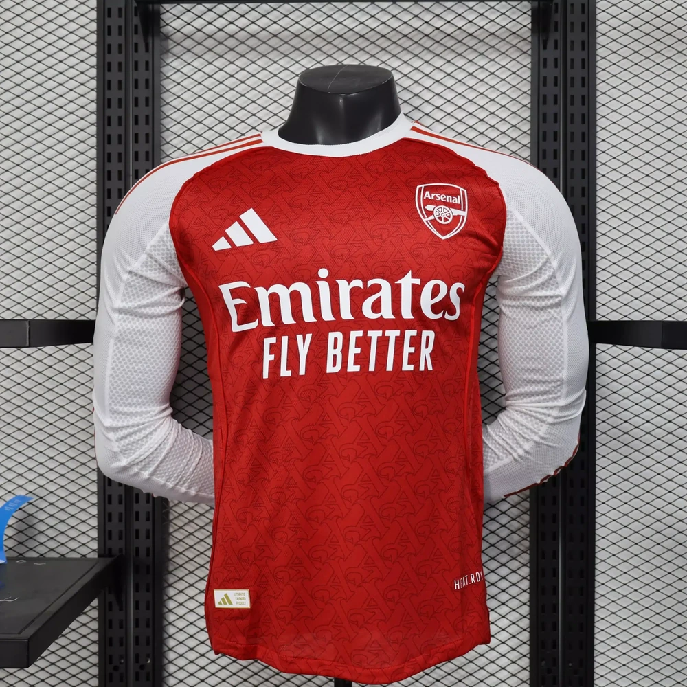 Arsenal FC 2025/26 1ª Equipación - Versión Jugador Manga Larga