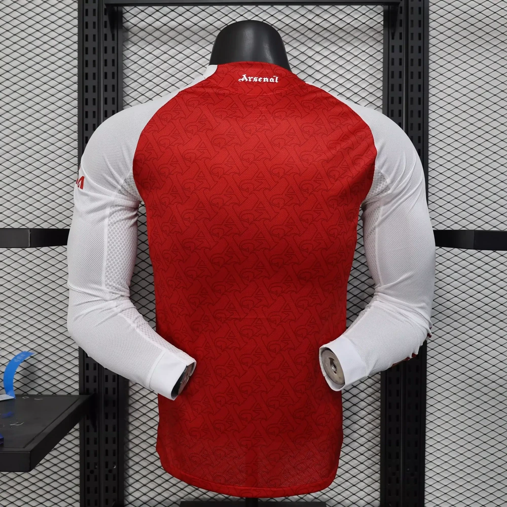 Arsenal FC 2025/26 1ª Equipación - Versión Jugador Manga Larga Dorsal