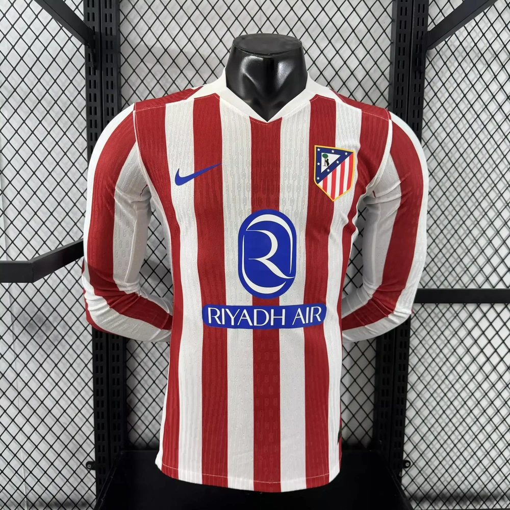 Atlético de Madrid 2025/26 1ª Equipación - Versión Jugador Manga Larga
